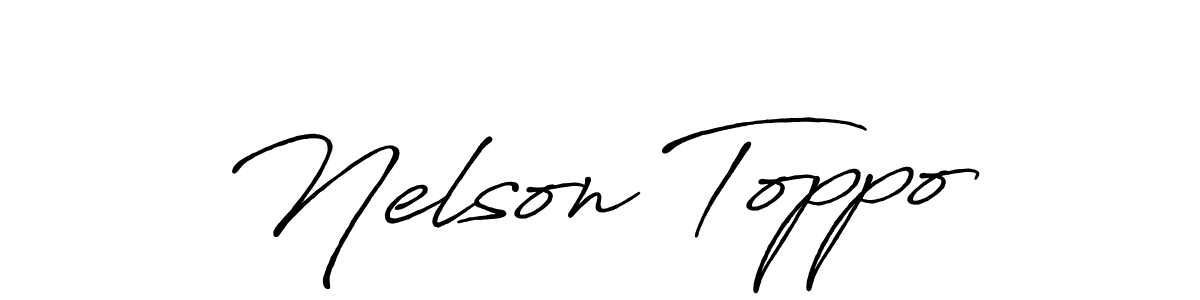 Create a beautiful signature design for name Nelson Toppo. With this signature (Antro_Vectra_Bolder) fonts, you can make a handwritten signature for free. Nelson Toppo signature style 7 images and pictures png
