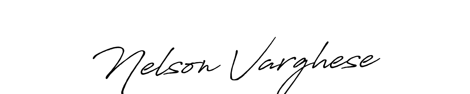 How to make Nelson Varghese signature? Antro_Vectra_Bolder is a professional autograph style. Create handwritten signature for Nelson Varghese name. Nelson Varghese signature style 7 images and pictures png