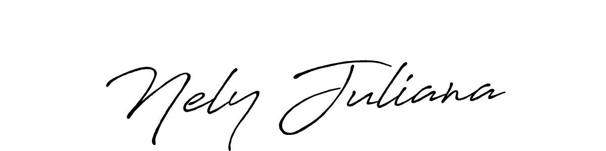 The best way (Antro_Vectra_Bolder) to make a short signature is to pick only two or three words in your name. The name Nely Juliana include a total of six letters. For converting this name. Nely Juliana signature style 7 images and pictures png