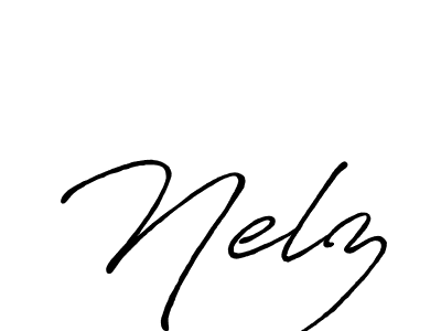 Create a beautiful signature design for name Nelz. With this signature (Antro_Vectra_Bolder) fonts, you can make a handwritten signature for free. Nelz signature style 7 images and pictures png