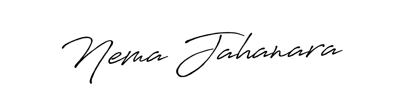 Once you've used our free online signature maker to create your best signature Antro_Vectra_Bolder style, it's time to enjoy all of the benefits that Nema Jahanara name signing documents. Nema Jahanara signature style 7 images and pictures png