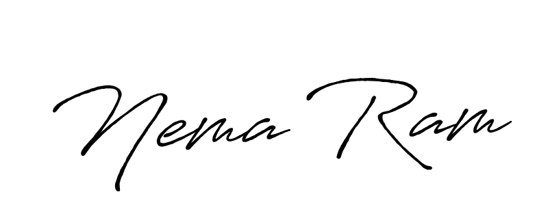 Once you've used our free online signature maker to create your best signature Antro_Vectra_Bolder style, it's time to enjoy all of the benefits that Nema Ram name signing documents. Nema Ram signature style 7 images and pictures png