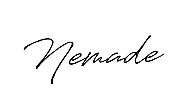 Design your own signature with our free online signature maker. With this signature software, you can create a handwritten (Antro_Vectra_Bolder) signature for name Nemade. Nemade signature style 7 images and pictures png