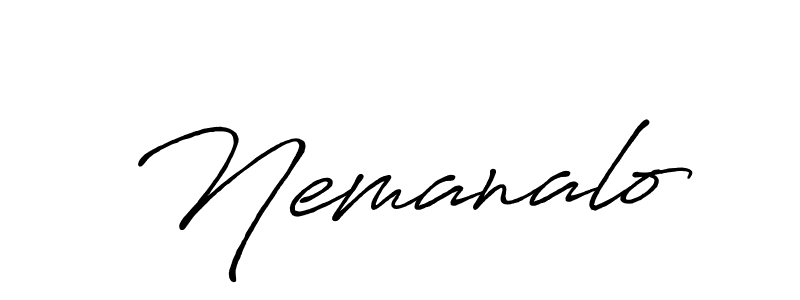 How to make Nemanalo signature? Antro_Vectra_Bolder is a professional autograph style. Create handwritten signature for Nemanalo name. Nemanalo signature style 7 images and pictures png