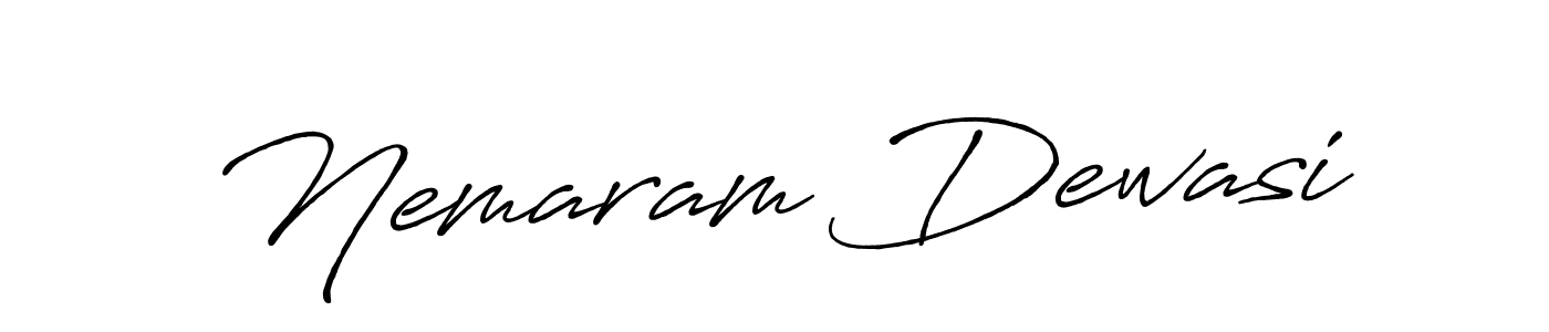 Similarly Antro_Vectra_Bolder is the best handwritten signature design. Signature creator online .You can use it as an online autograph creator for name Nemaram Dewasi. Nemaram Dewasi signature style 7 images and pictures png