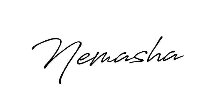 Make a beautiful signature design for name Nemasha. With this signature (Antro_Vectra_Bolder) style, you can create a handwritten signature for free. Nemasha signature style 7 images and pictures png