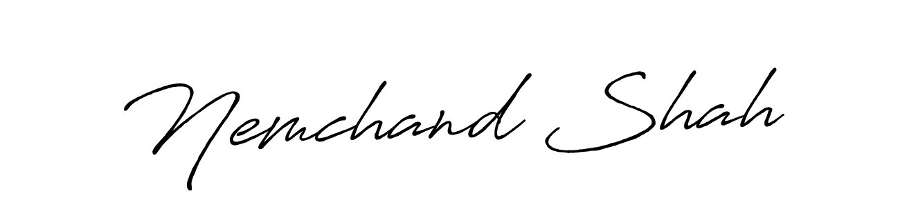 How to make Nemchand Shah signature? Antro_Vectra_Bolder is a professional autograph style. Create handwritten signature for Nemchand Shah name. Nemchand Shah signature style 7 images and pictures png