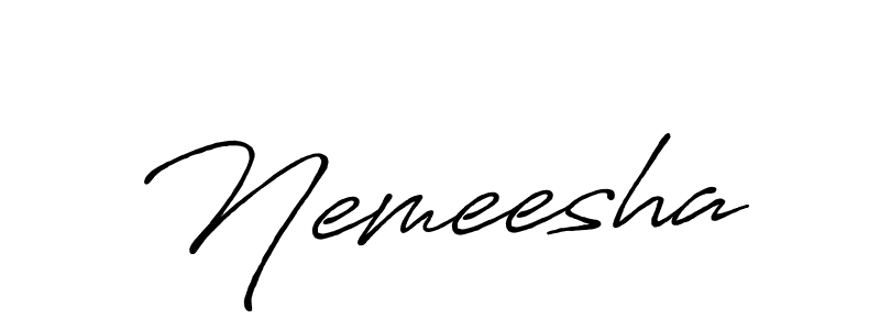 Also we have Nemeesha name is the best signature style. Create professional handwritten signature collection using Antro_Vectra_Bolder autograph style. Nemeesha signature style 7 images and pictures png