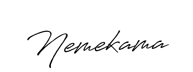 Design your own signature with our free online signature maker. With this signature software, you can create a handwritten (Antro_Vectra_Bolder) signature for name Nemekama. Nemekama signature style 7 images and pictures png