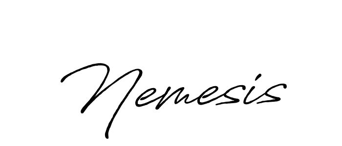 Use a signature maker to create a handwritten signature online. With this signature software, you can design (Antro_Vectra_Bolder) your own signature for name Nemesis. Nemesis signature style 7 images and pictures png