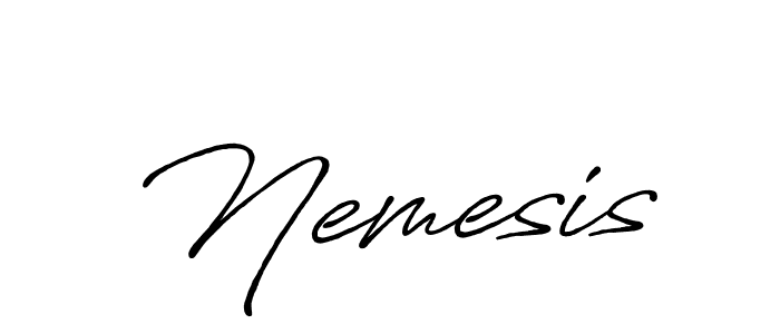 Use a signature maker to create a handwritten signature online. With this signature software, you can design (Antro_Vectra_Bolder) your own signature for name Nemesis. Nemesis signature style 7 images and pictures png