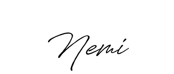 Design your own signature with our free online signature maker. With this signature software, you can create a handwritten (Antro_Vectra_Bolder) signature for name Nemi모. Nemi모 signature style 7 images and pictures png