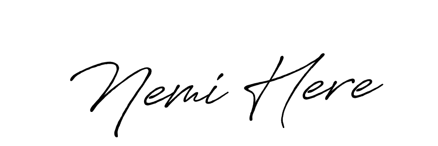 Here are the top 10 professional signature styles for the name Nemi Here. These are the best autograph styles you can use for your name. Nemi Here signature style 7 images and pictures png