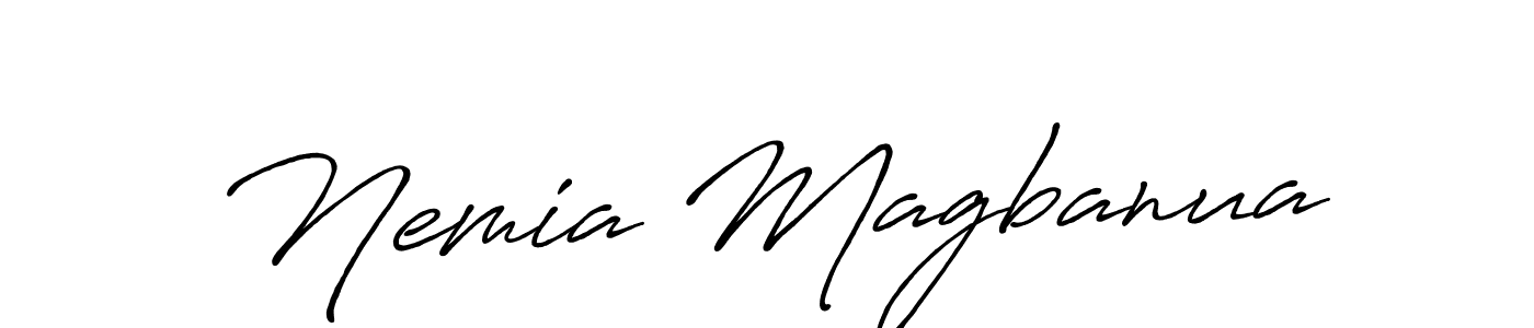 The best way (Antro_Vectra_Bolder) to make a short signature is to pick only two or three words in your name. The name Nemia Magbanua include a total of six letters. For converting this name. Nemia Magbanua signature style 7 images and pictures png