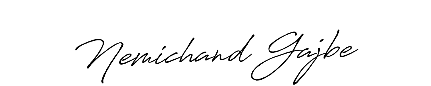 Design your own signature with our free online signature maker. With this signature software, you can create a handwritten (Antro_Vectra_Bolder) signature for name Nemichand Gajbe. Nemichand Gajbe signature style 7 images and pictures png