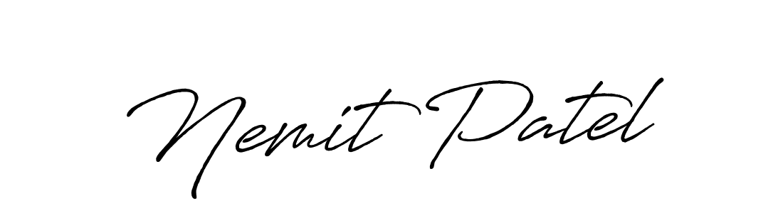 Similarly Antro_Vectra_Bolder is the best handwritten signature design. Signature creator online .You can use it as an online autograph creator for name Nemit Patel. Nemit Patel signature style 7 images and pictures png