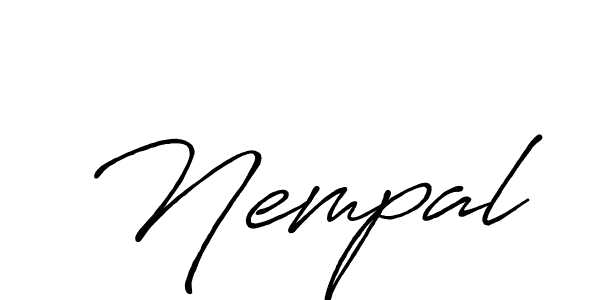 Make a beautiful signature design for name Nempal. With this signature (Antro_Vectra_Bolder) style, you can create a handwritten signature for free. Nempal signature style 7 images and pictures png