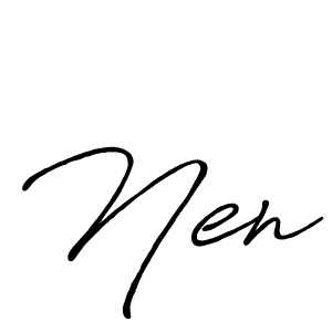 Design your own signature with our free online signature maker. With this signature software, you can create a handwritten (Antro_Vectra_Bolder) signature for name Nen. Nen signature style 7 images and pictures png