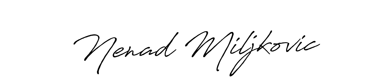 Design your own signature with our free online signature maker. With this signature software, you can create a handwritten (Antro_Vectra_Bolder) signature for name Nenad Miljkovic. Nenad Miljkovic signature style 7 images and pictures png