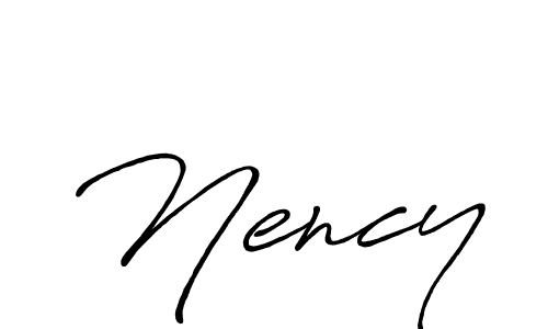 Create a beautiful signature design for name Nency. With this signature (Antro_Vectra_Bolder) fonts, you can make a handwritten signature for free. Nency signature style 7 images and pictures png