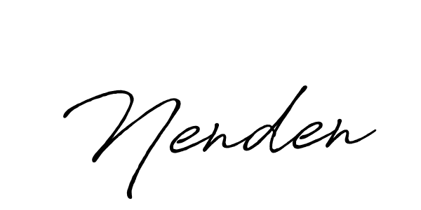Create a beautiful signature design for name Nenden. With this signature (Antro_Vectra_Bolder) fonts, you can make a handwritten signature for free. Nenden signature style 7 images and pictures png