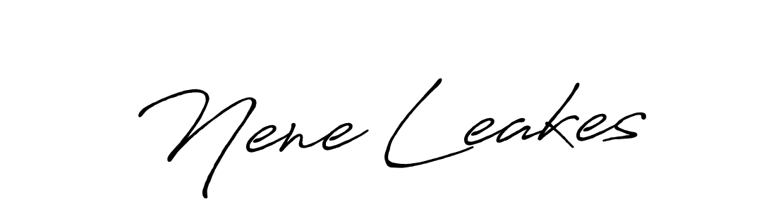 Use a signature maker to create a handwritten signature online. With this signature software, you can design (Antro_Vectra_Bolder) your own signature for name Nene Leakes. Nene Leakes signature style 7 images and pictures png