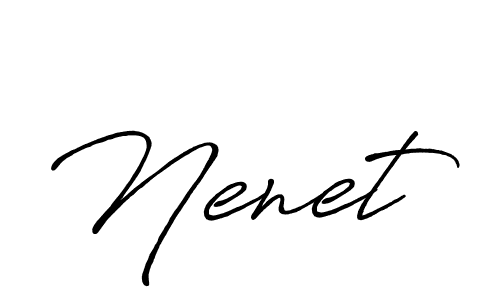 Make a beautiful signature design for name Nenet. With this signature (Antro_Vectra_Bolder) style, you can create a handwritten signature for free. Nenet signature style 7 images and pictures png