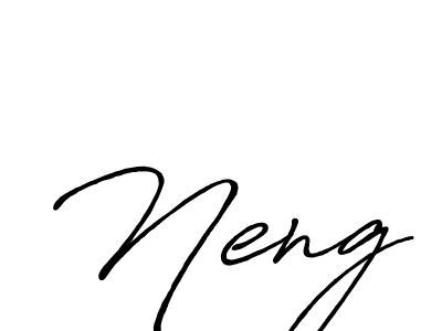 Use a signature maker to create a handwritten signature online. With this signature software, you can design (Antro_Vectra_Bolder) your own signature for name Neng. Neng signature style 7 images and pictures png