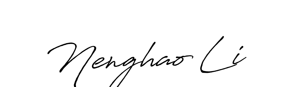 This is the best signature style for the Nenghao Li name. Also you like these signature font (Antro_Vectra_Bolder). Mix name signature. Nenghao Li signature style 7 images and pictures png