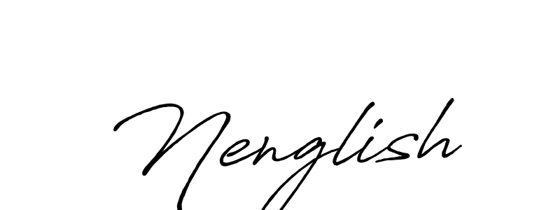 How to Draw Nenglish signature style? Antro_Vectra_Bolder is a latest design signature styles for name Nenglish. Nenglish signature style 7 images and pictures png