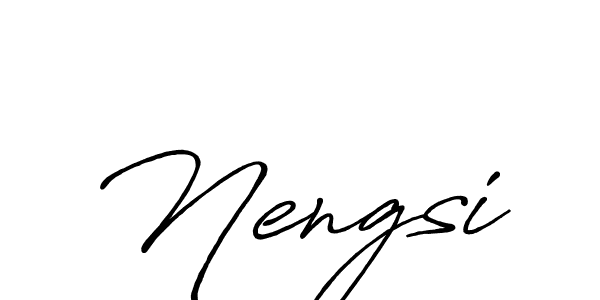 You can use this online signature creator to create a handwritten signature for the name Nengsi. This is the best online autograph maker. Nengsi signature style 7 images and pictures png