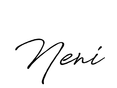 You should practise on your own different ways (Antro_Vectra_Bolder) to write your name (Neni) in signature. don't let someone else do it for you. Neni signature style 7 images and pictures png