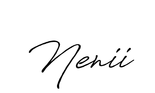 The best way (Antro_Vectra_Bolder) to make a short signature is to pick only two or three words in your name. The name Nenii include a total of six letters. For converting this name. Nenii signature style 7 images and pictures png