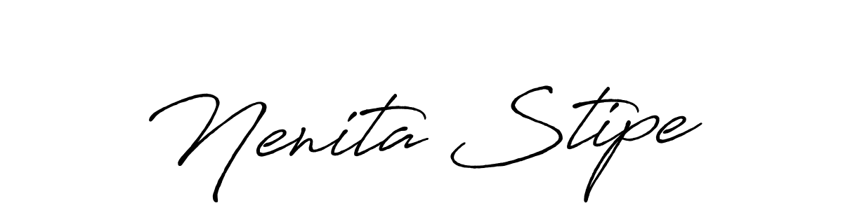 Also we have Nenita Stipe name is the best signature style. Create professional handwritten signature collection using Antro_Vectra_Bolder autograph style. Nenita Stipe signature style 7 images and pictures png