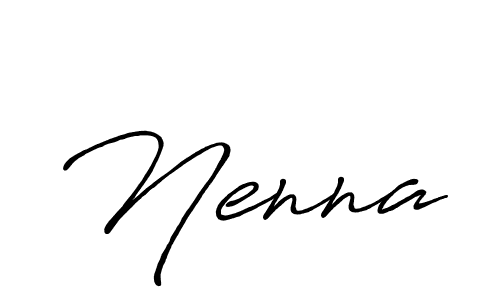 Use a signature maker to create a handwritten signature online. With this signature software, you can design (Antro_Vectra_Bolder) your own signature for name Nenna. Nenna signature style 7 images and pictures png