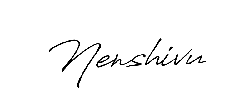 Similarly Antro_Vectra_Bolder is the best handwritten signature design. Signature creator online .You can use it as an online autograph creator for name Nenshivu. Nenshivu signature style 7 images and pictures png