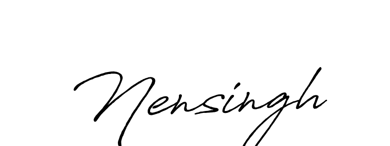 Similarly Antro_Vectra_Bolder is the best handwritten signature design. Signature creator online .You can use it as an online autograph creator for name Nensingh. Nensingh signature style 7 images and pictures png