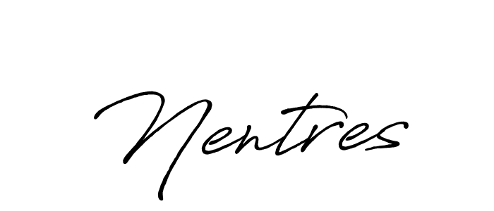 Nentres stylish signature style. Best Handwritten Sign (Antro_Vectra_Bolder) for my name. Handwritten Signature Collection Ideas for my name Nentres. Nentres signature style 7 images and pictures png