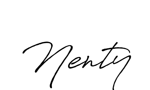 Antro_Vectra_Bolder is a professional signature style that is perfect for those who want to add a touch of class to their signature. It is also a great choice for those who want to make their signature more unique. Get Nenty name to fancy signature for free. Nenty signature style 7 images and pictures png