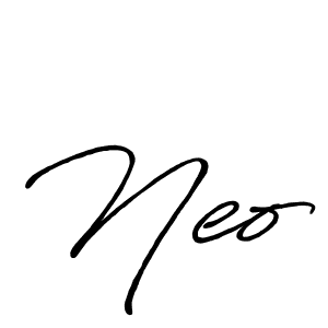 Make a beautiful signature design for name Neo. With this signature (Antro_Vectra_Bolder) style, you can create a handwritten signature for free. Neo signature style 7 images and pictures png