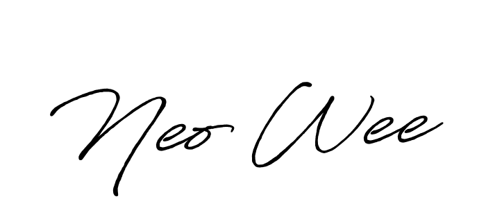 Also You can easily find your signature by using the search form. We will create Neo Wee name handwritten signature images for you free of cost using Antro_Vectra_Bolder sign style. Neo Wee signature style 7 images and pictures png