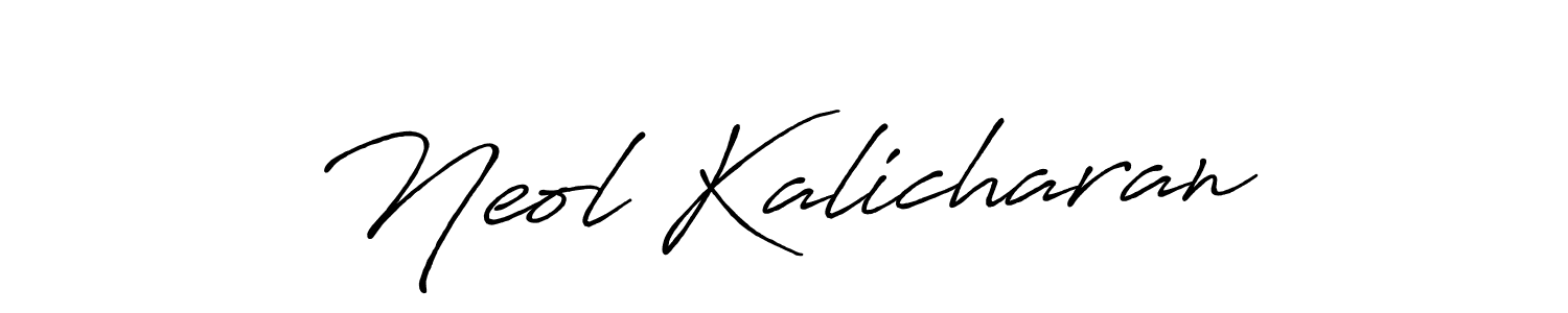 Neol Kalicharan stylish signature style. Best Handwritten Sign (Antro_Vectra_Bolder) for my name. Handwritten Signature Collection Ideas for my name Neol Kalicharan. Neol Kalicharan signature style 7 images and pictures png