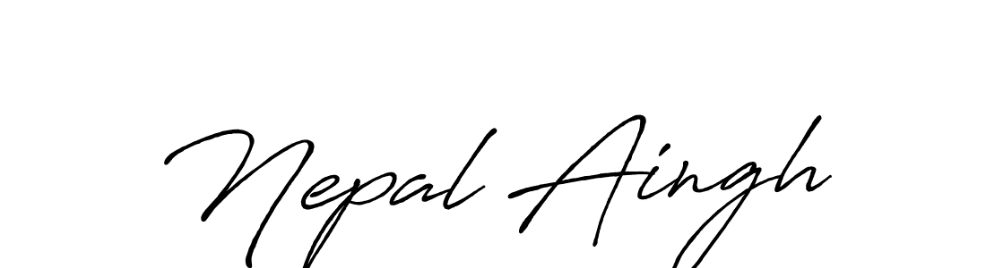 It looks lik you need a new signature style for name Nepal Aingh. Design unique handwritten (Antro_Vectra_Bolder) signature with our free signature maker in just a few clicks. Nepal Aingh signature style 7 images and pictures png