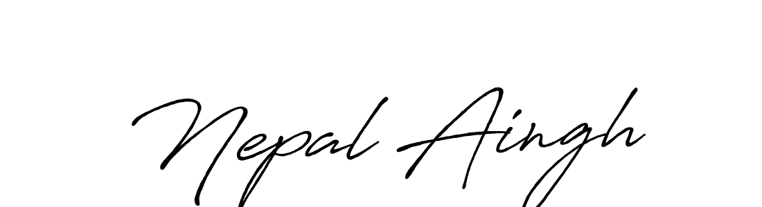 Nepal Aingh stylish signature style. Best Handwritten Sign (Antro_Vectra_Bolder) for my name. Handwritten Signature Collection Ideas for my name Nepal Aingh. Nepal Aingh signature style 7 images and pictures png