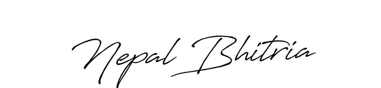 Nepal Bhitria stylish signature style. Best Handwritten Sign (Antro_Vectra_Bolder) for my name. Handwritten Signature Collection Ideas for my name Nepal Bhitria. Nepal Bhitria signature style 7 images and pictures png