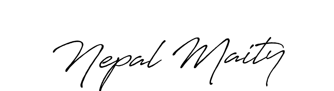 It looks lik you need a new signature style for name Nepal Maity. Design unique handwritten (Antro_Vectra_Bolder) signature with our free signature maker in just a few clicks. Nepal Maity signature style 7 images and pictures png