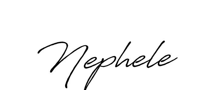 Nephele stylish signature style. Best Handwritten Sign (Antro_Vectra_Bolder) for my name. Handwritten Signature Collection Ideas for my name Nephele. Nephele signature style 7 images and pictures png