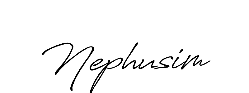 Design your own signature with our free online signature maker. With this signature software, you can create a handwritten (Antro_Vectra_Bolder) signature for name Nephusim. Nephusim signature style 7 images and pictures png