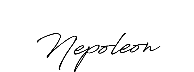 Make a beautiful signature design for name Nepoleon. With this signature (Antro_Vectra_Bolder) style, you can create a handwritten signature for free. Nepoleon signature style 7 images and pictures png