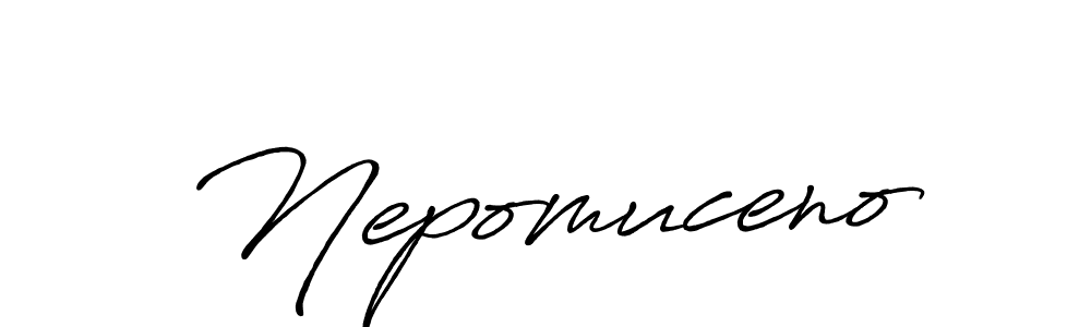 Design your own signature with our free online signature maker. With this signature software, you can create a handwritten (Antro_Vectra_Bolder) signature for name Nepomuceno. Nepomuceno signature style 7 images and pictures png